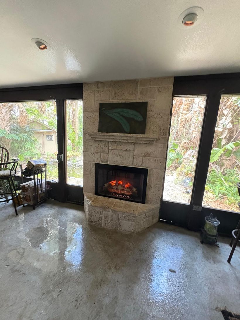 Restored fireplace with new insert