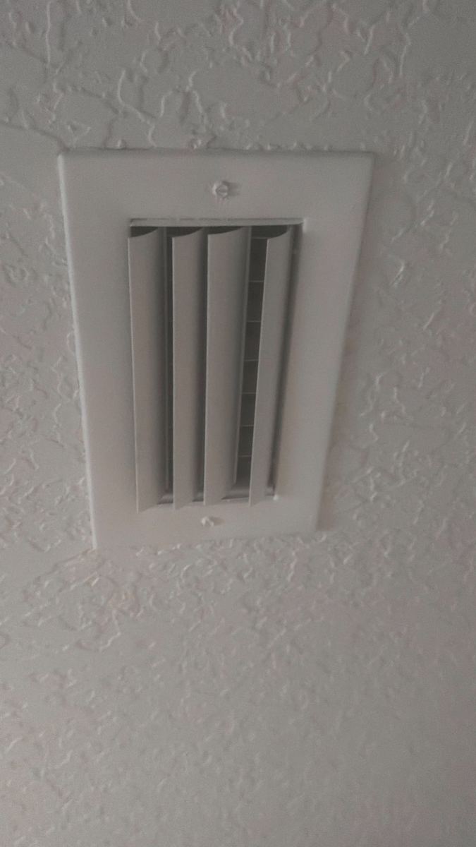 Freshly cleaned ceiling supply register